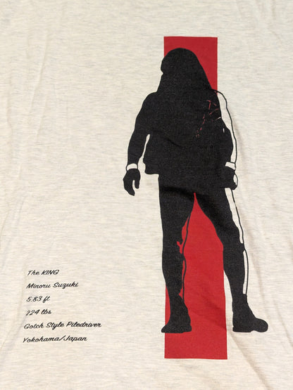 鈴木みのる「RED LINE」オートミールTシャツ②(グレー)