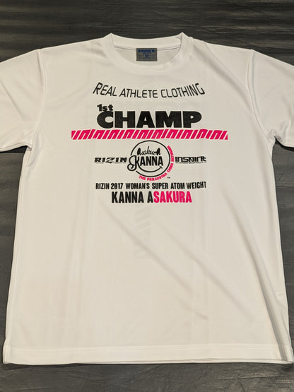 浅倉カンナ「1st CHAMP」ドライTシャツ(ホワイト)