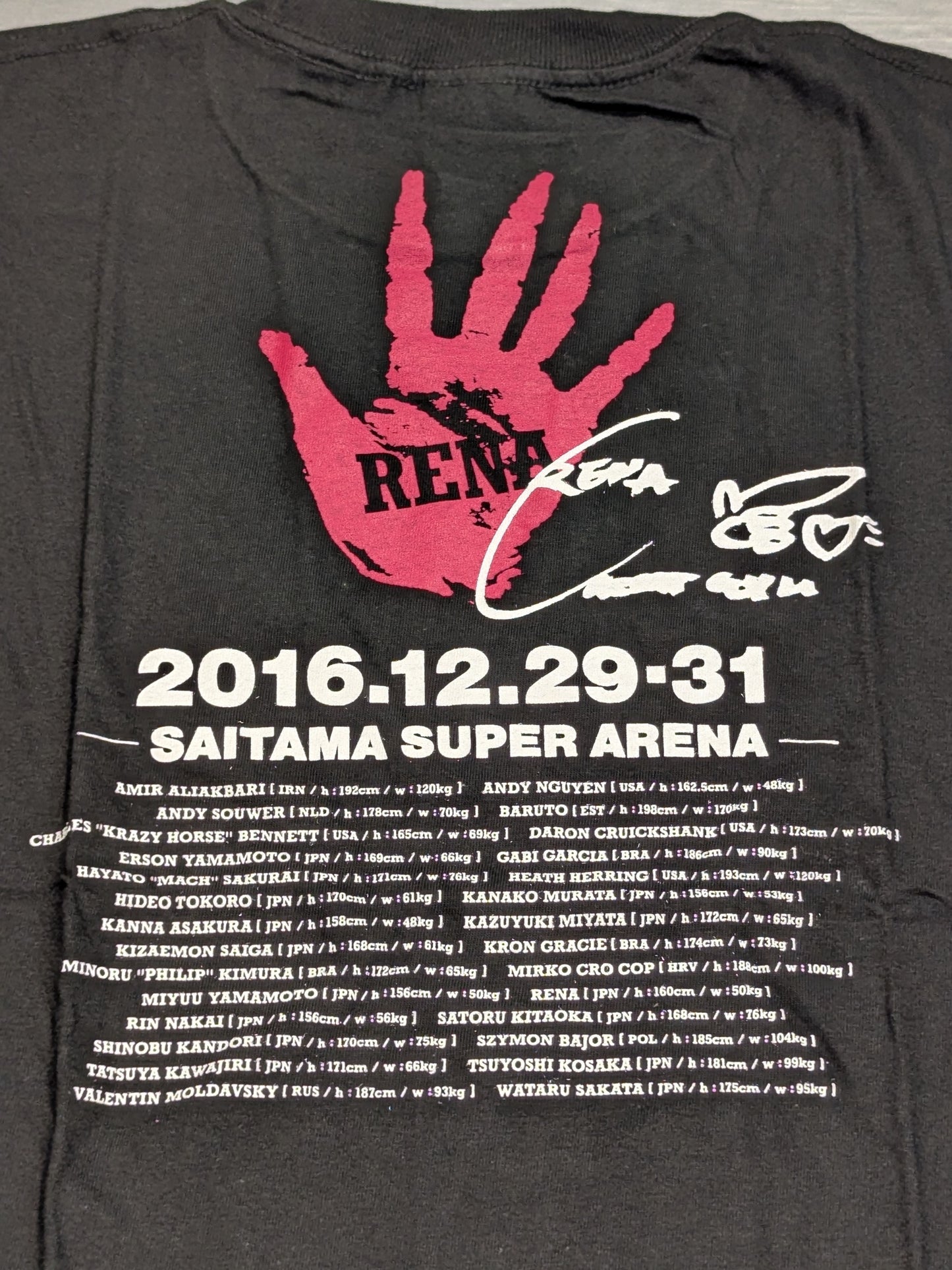 RENA RIZIN 手形Tシャツ①(ブラック)