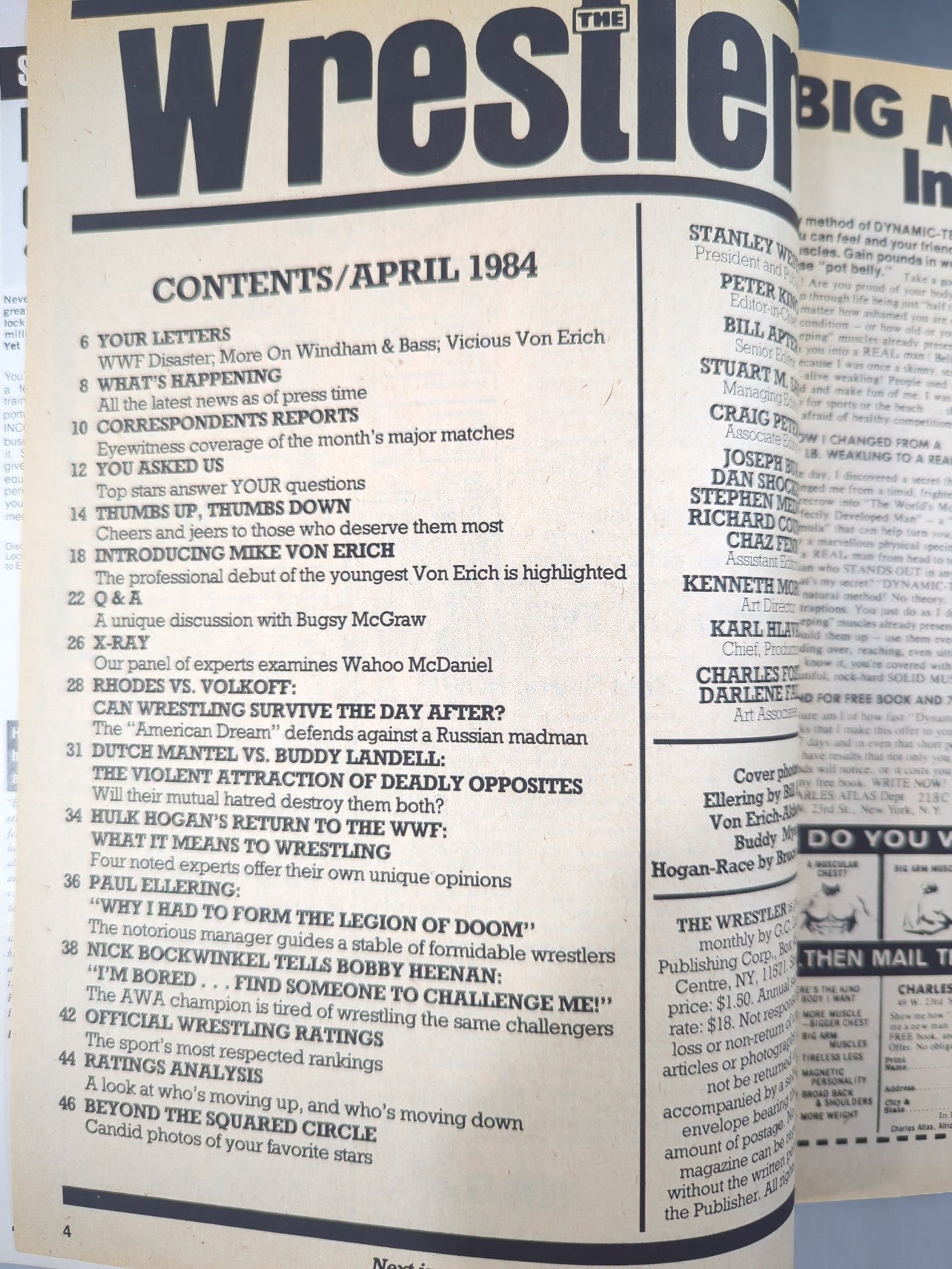 THE Wrestler 1984年4月号