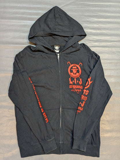 Tetsuya Naito Zip hoodie  (2) (Black×Red)