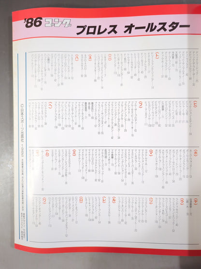 ゴング増刊号 86プロレスオールスターSUPERカタログ