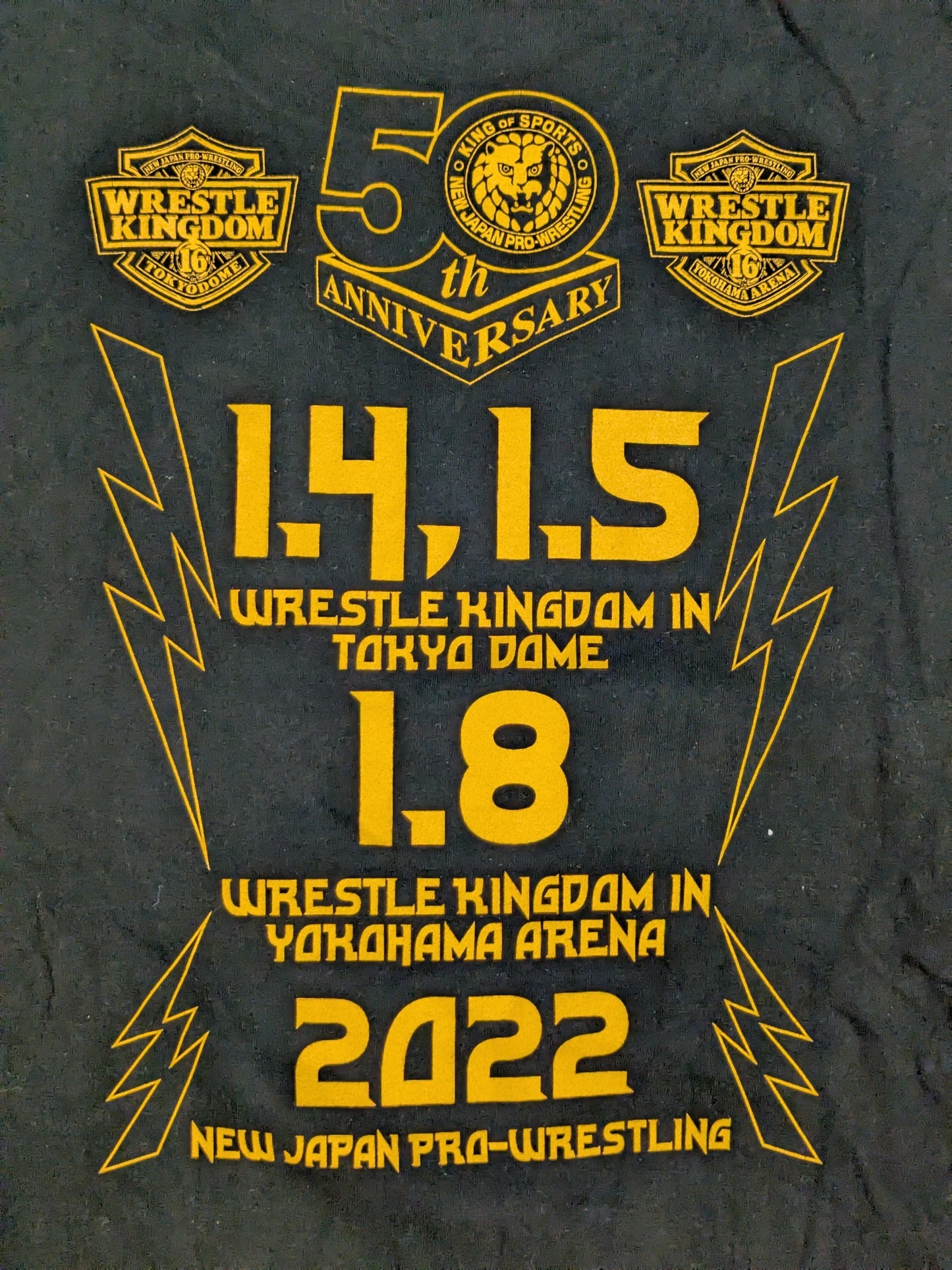 WRESTLE KINGDOM 16 大会記念Tシャツ