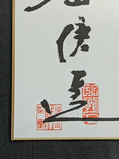 ★孝心壮拳★ 大山倍達 プリントサイン色紙