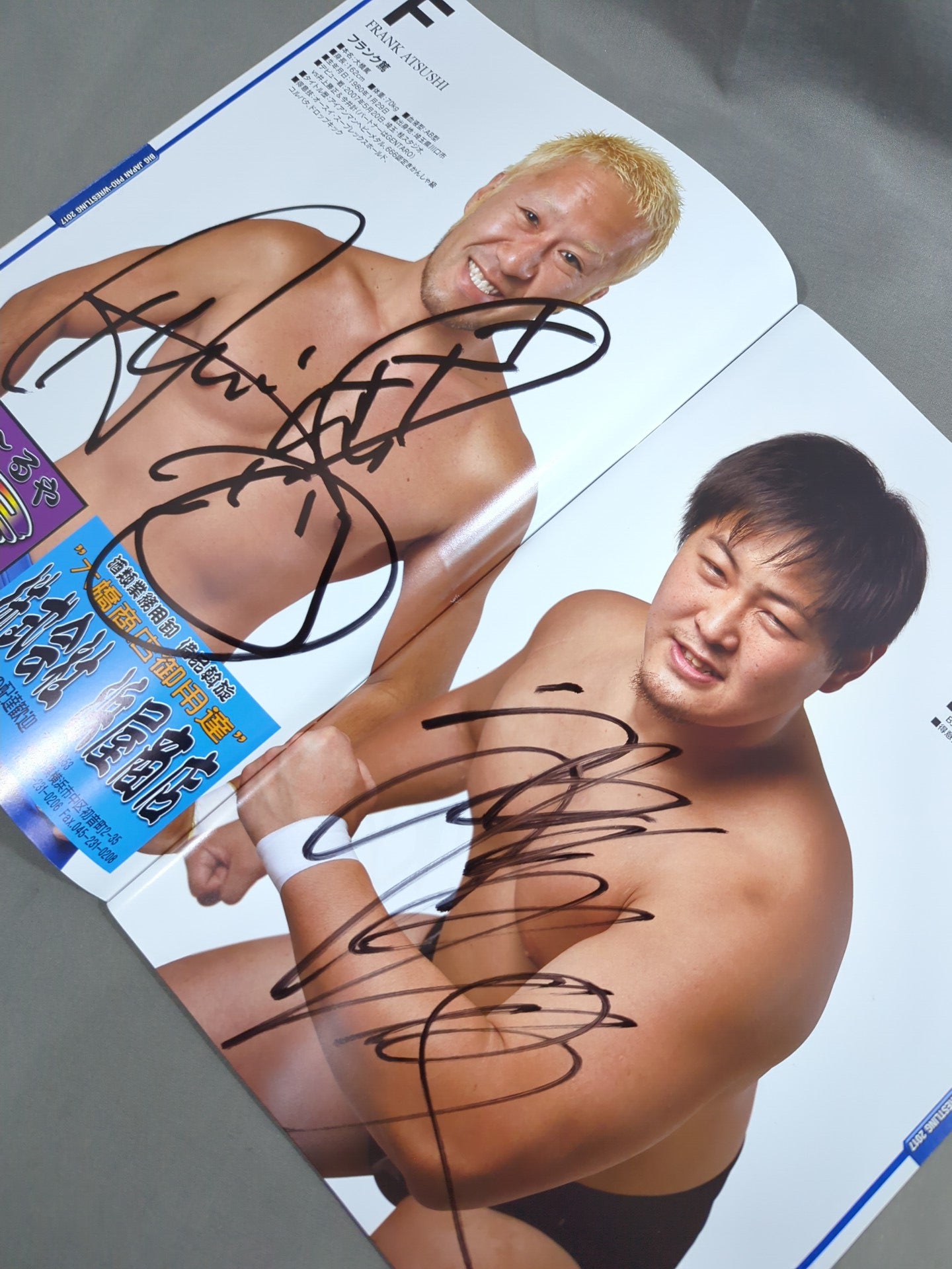 [29 fighters hand signed autograph 】Big Japan Pro Wrestling  BJW ONE BJ