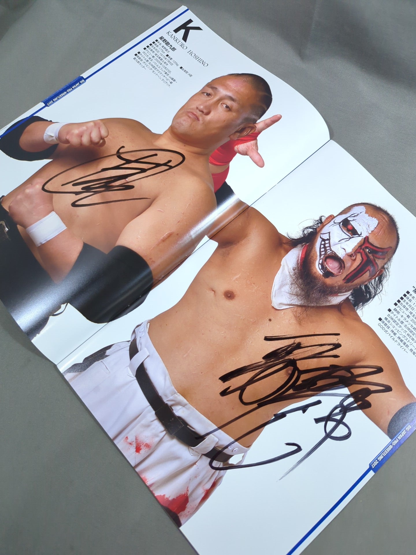 [29 fighters hand signed autograph 】Big Japan Pro Wrestling  BJW ONE BJ