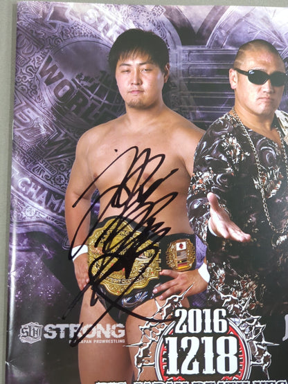 [11 fighters hand signed autograph Big Japan Pro Wrestling  BIG JAPAN DEATH VEGAS 2016