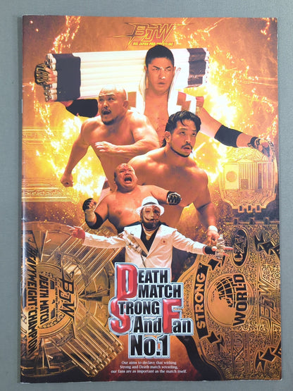 [5 fighters hand signed autograph 】DEATH MATCH STRONG And Fan No.1