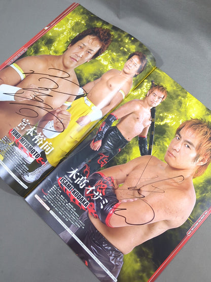 [5 fighters hand signed autograph 】DEATH MATCH STRONG And Fan No.1
