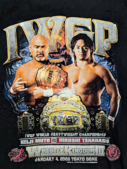 ★レッスルキングダム3★ 武藤敬司vs棚橋弘至「IWGP WORLD HEAVYWEIGHT CHAMPIONSHIP」ピクチャーTシャツ