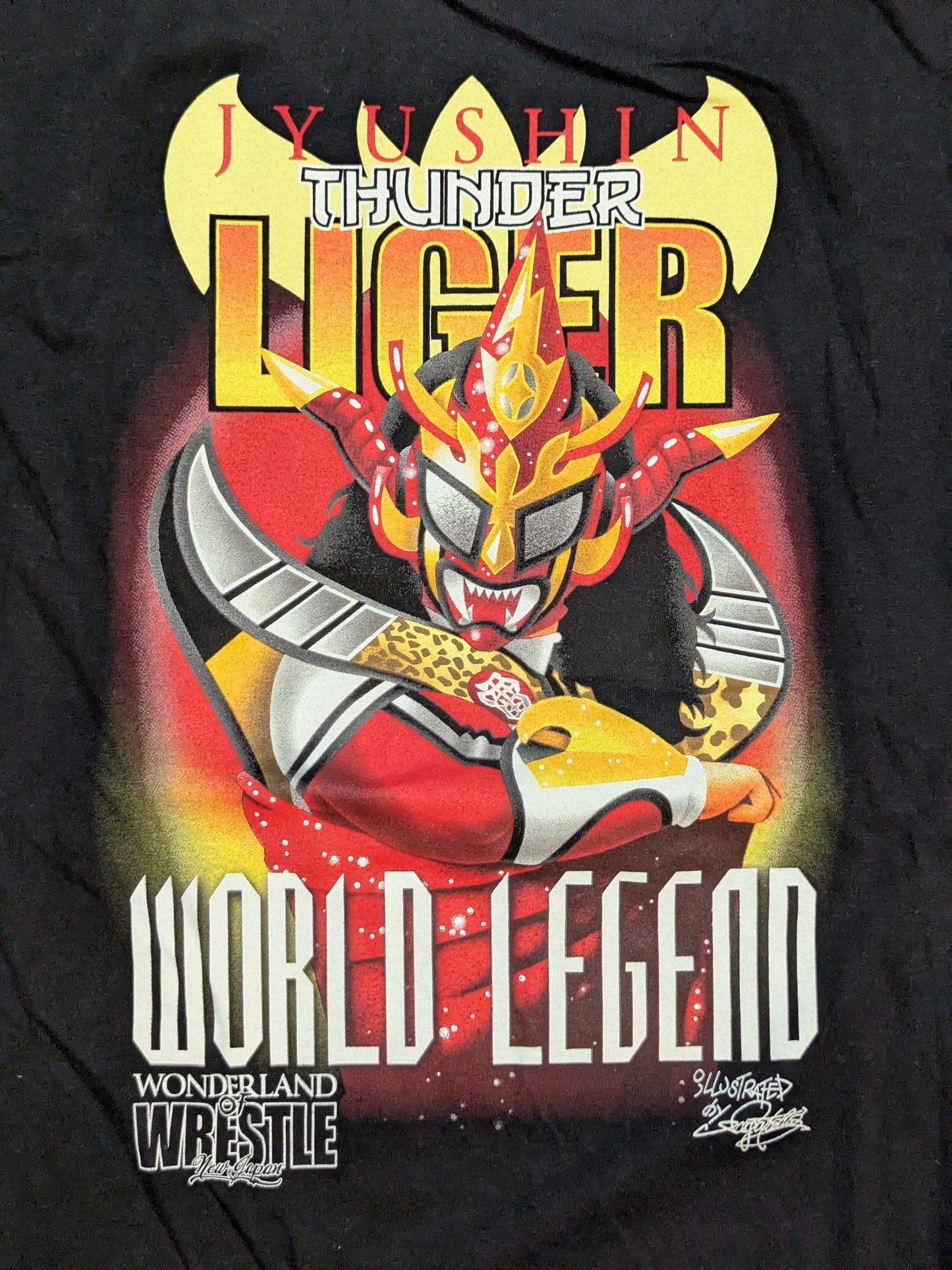 獣神サンダー・ライガー「WORLD LEGEND」イラストTシャツ