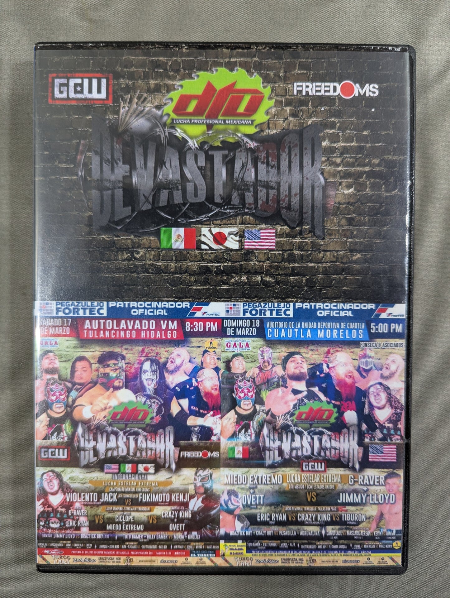 ★DTU LUCHA PROFESSIONAL MEXCANA×FREEDOMS×GCW★ Devastador Internacional