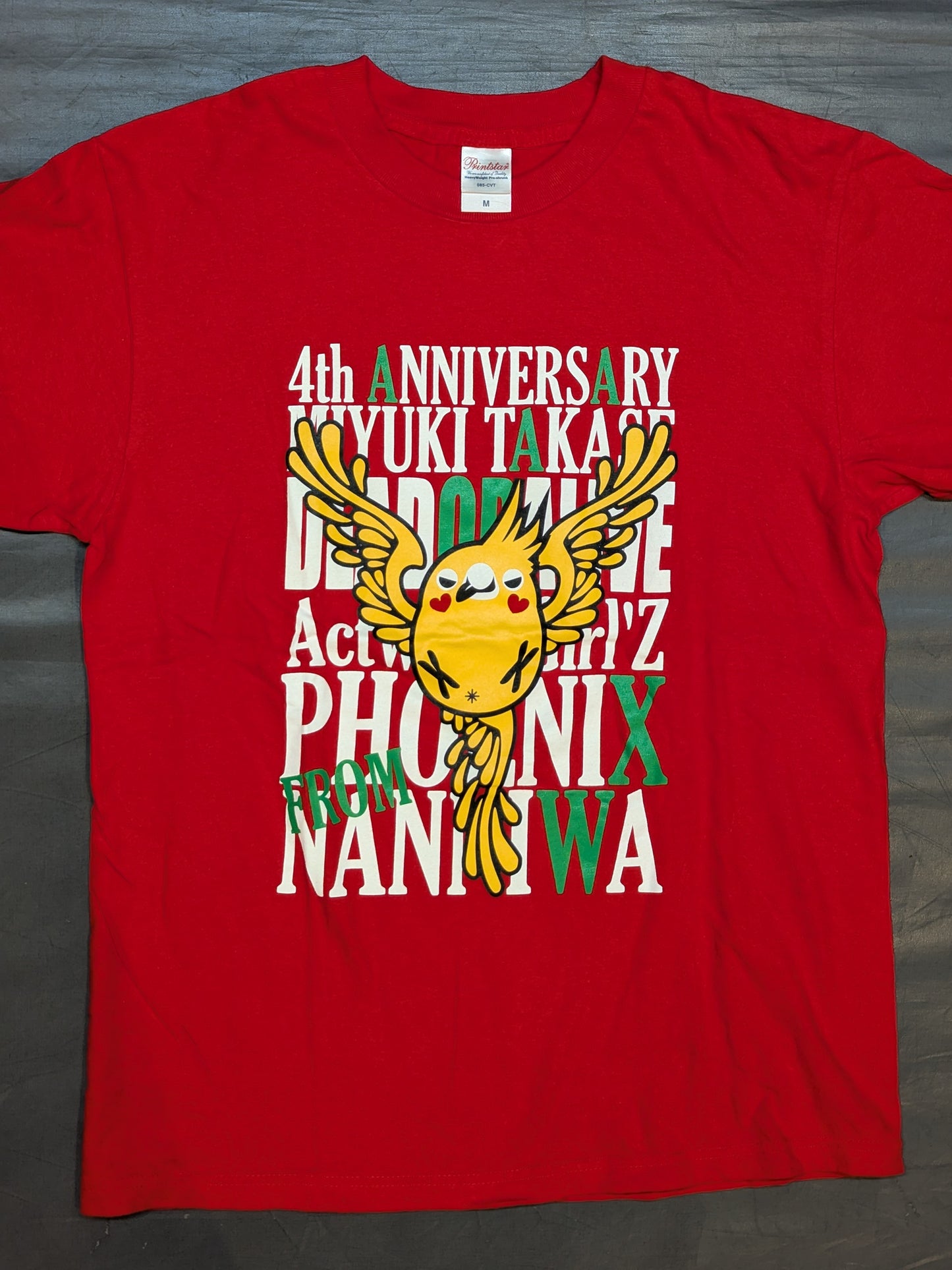 高瀬みゆき「4th ANNIVERSARY」Tシャツ②(レッド)