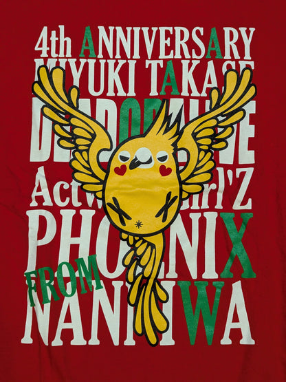 高瀬みゆき「4th ANNIVERSARY」Tシャツ②(レッド)