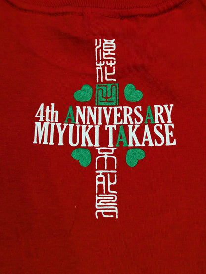 高瀬みゆき「4th ANNIVERSARY」Tシャツ②(レッド)