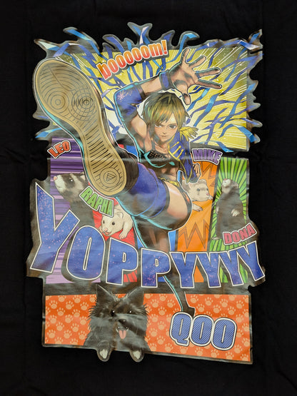 長谷川美子「booooom!」イラストTシャツ②(ブラック)