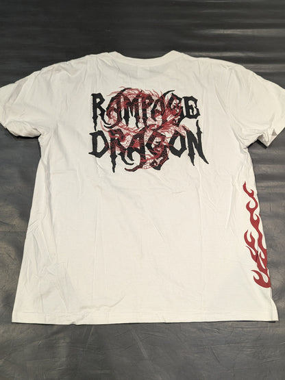 Shingo Takagi  "RAMPAGE DRAGON" T-Shirt (2) (White)