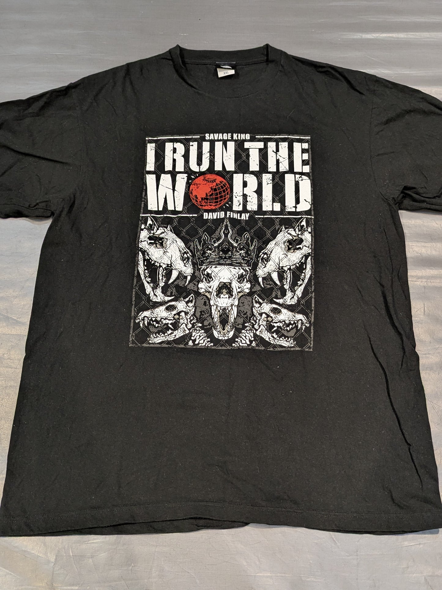 デビッド・フィンレー「I RUN THEWORLD」Tシャツ