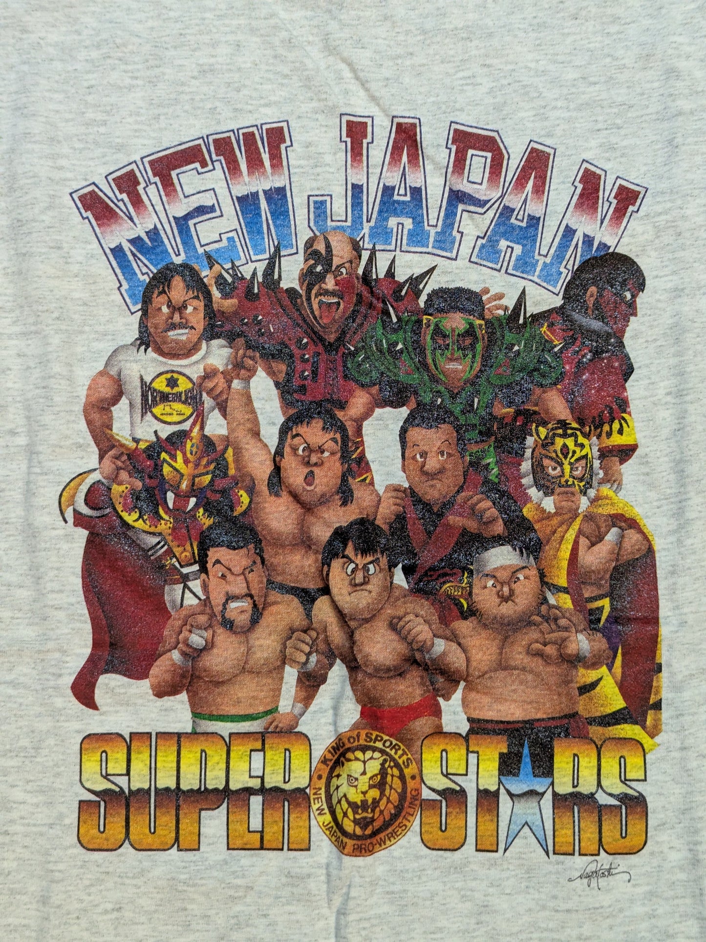 NEW JAPAN SUPER STARS Nagatoshi Sakai Illustration T-shirt
