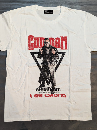 蝶野正洋「GODDAM I AM CHONO」ピクチャーTシャツ(ホワイト)