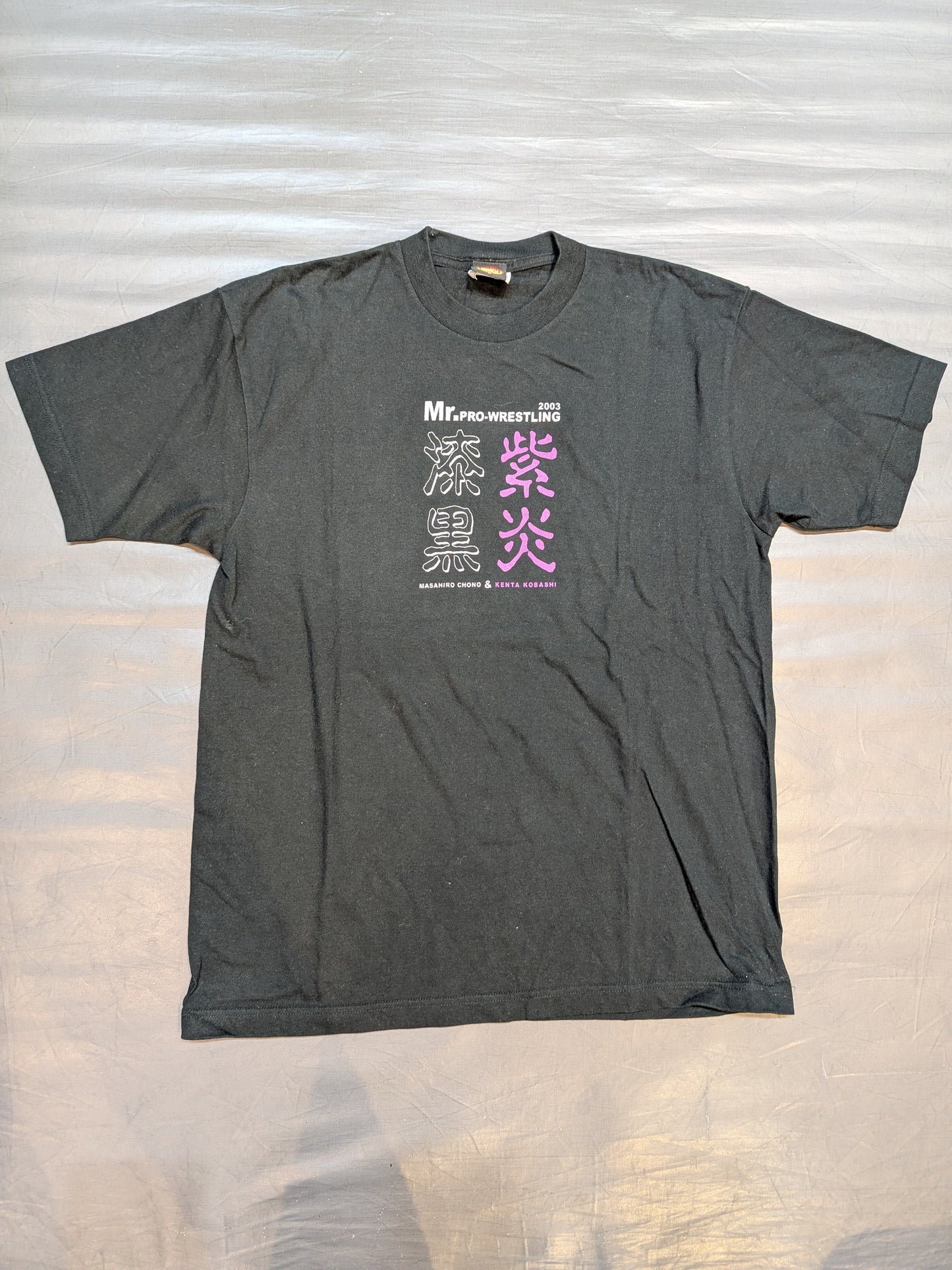 蝶野正洋(漆黒)＆小橋建太(紫炎)「Mr. PRO-WRESTLING 2003」Tシャツ