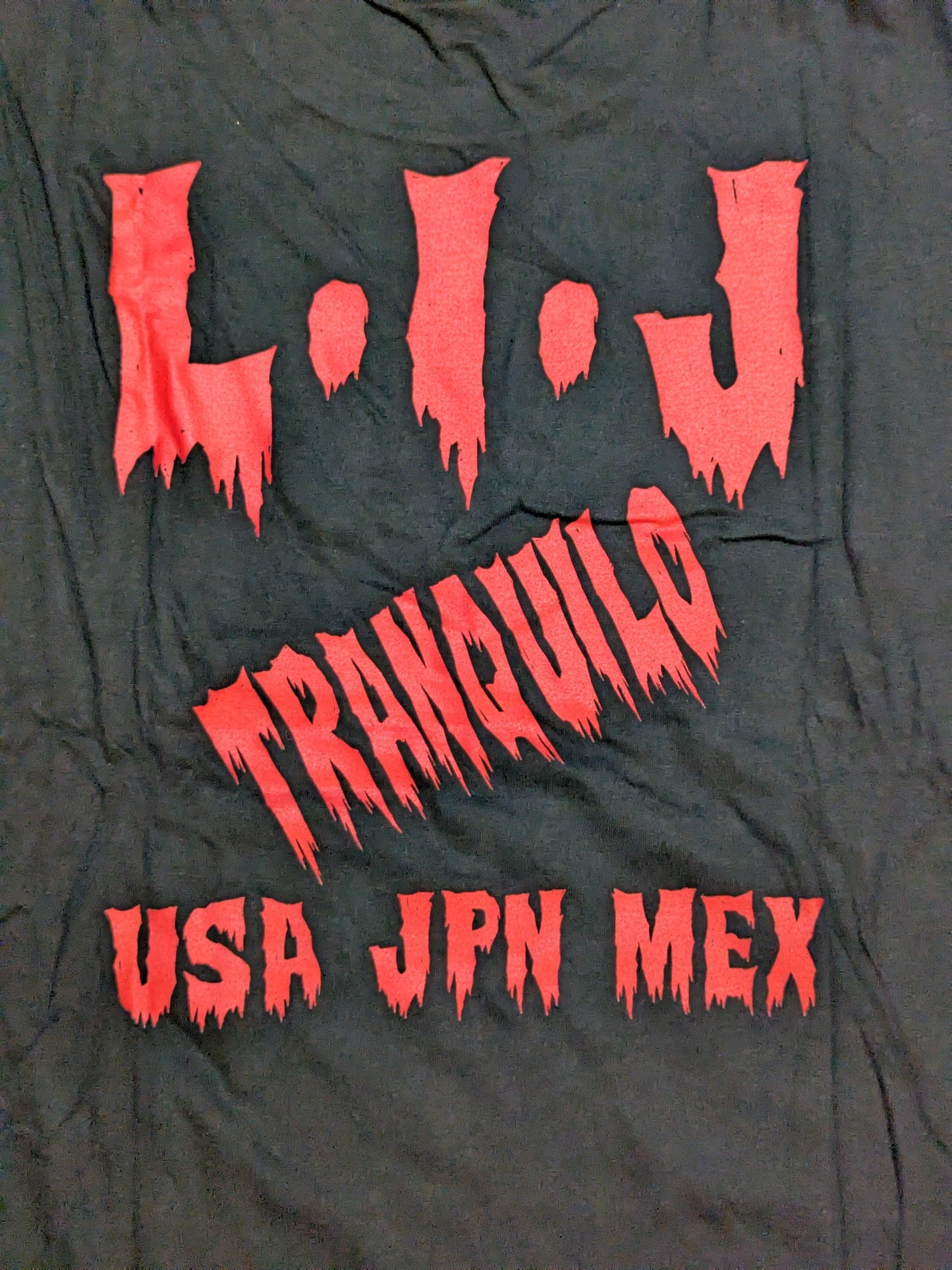 L・I・J Tシャツ(ブラック×レッド）