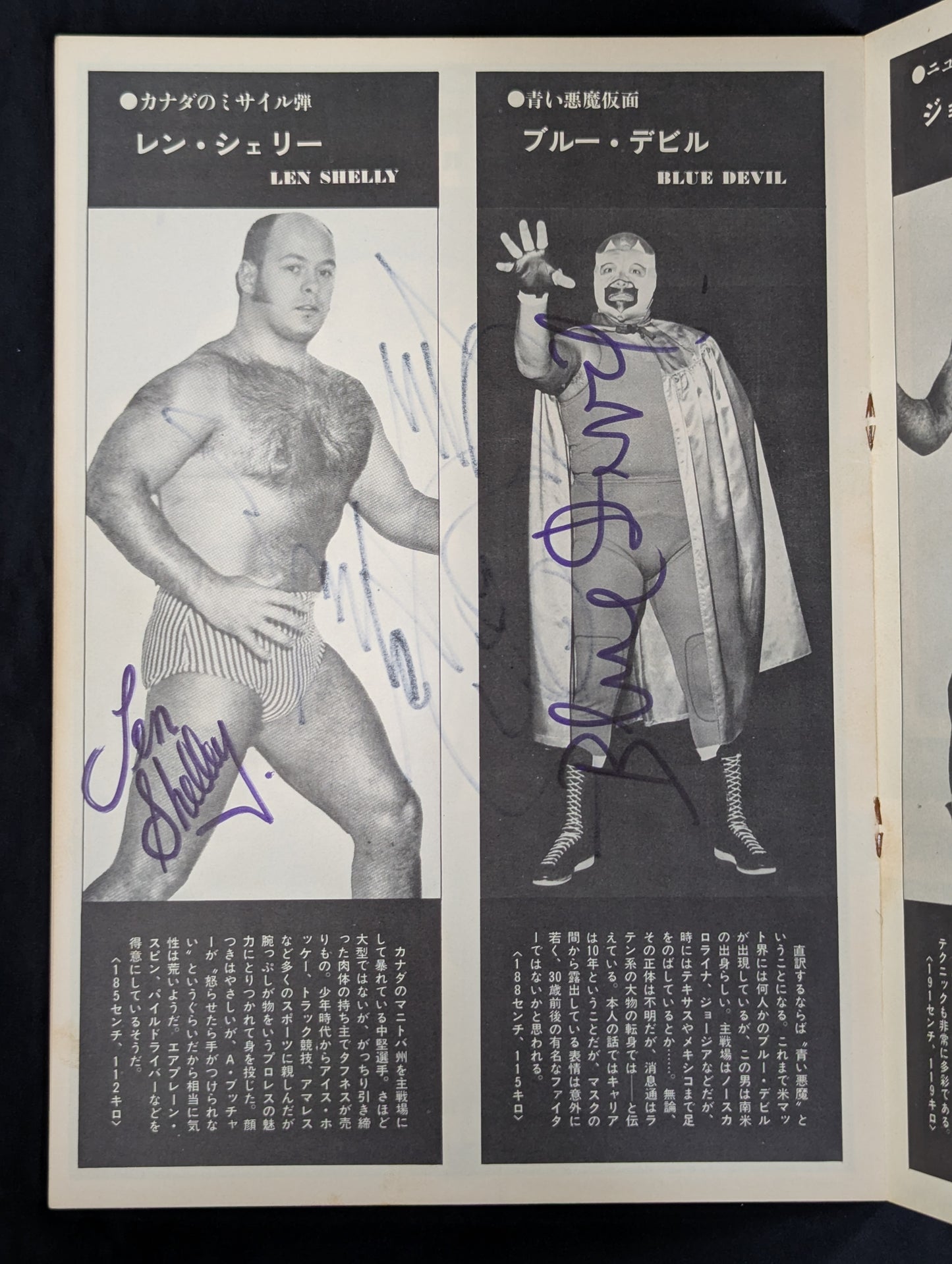 【18名直筆サイン入り・生写真付】★馬場vsブッチャー PWF戦★ 74ジャイアント・シリーズ
