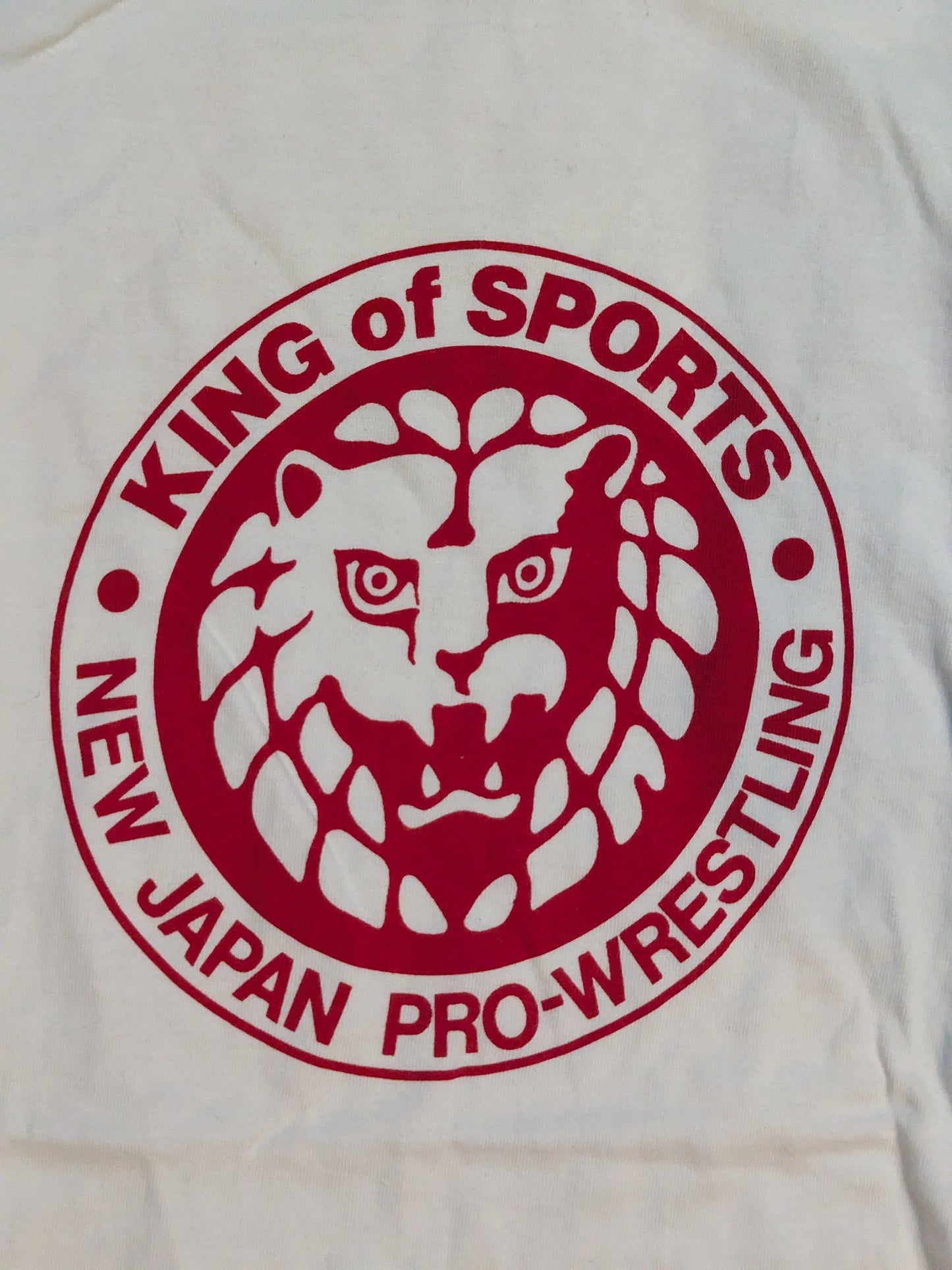 Lion Mark  Raglan T-shirt (1) (White×Red)