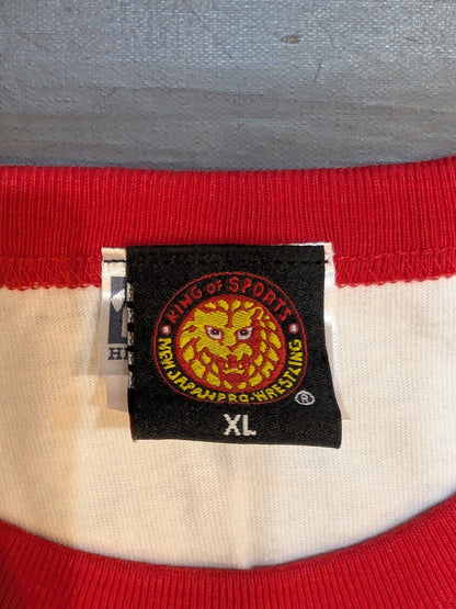 Lion Mark  Raglan T-shirt (1) (White×Red)