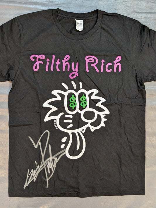 【直筆サイン入り】オカダ・カズチカ「Filthy Rich」Tシャツ
