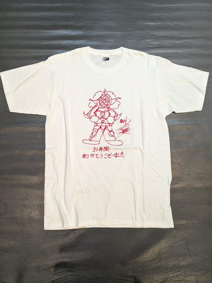 Jushin Thunder Liger  Printed T-Shirt with Autograph Message (1) (White)