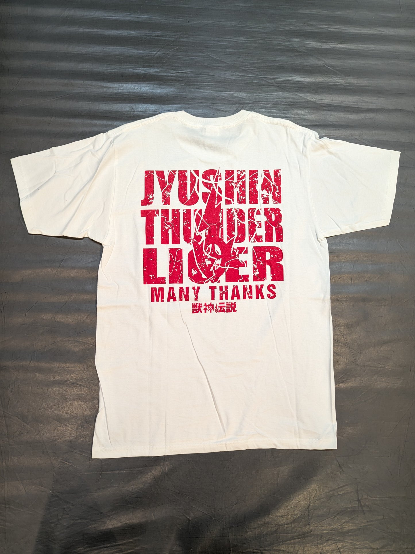 Jushin Thunder Liger  Printed T-Shirt with Autograph Message (1) (White)