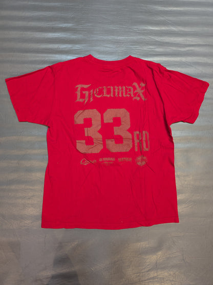 Hiroshima Toyo Carp × Tetsuya Naito "BATTER NAITO" Collaboration T-Shirt (1) (Red)