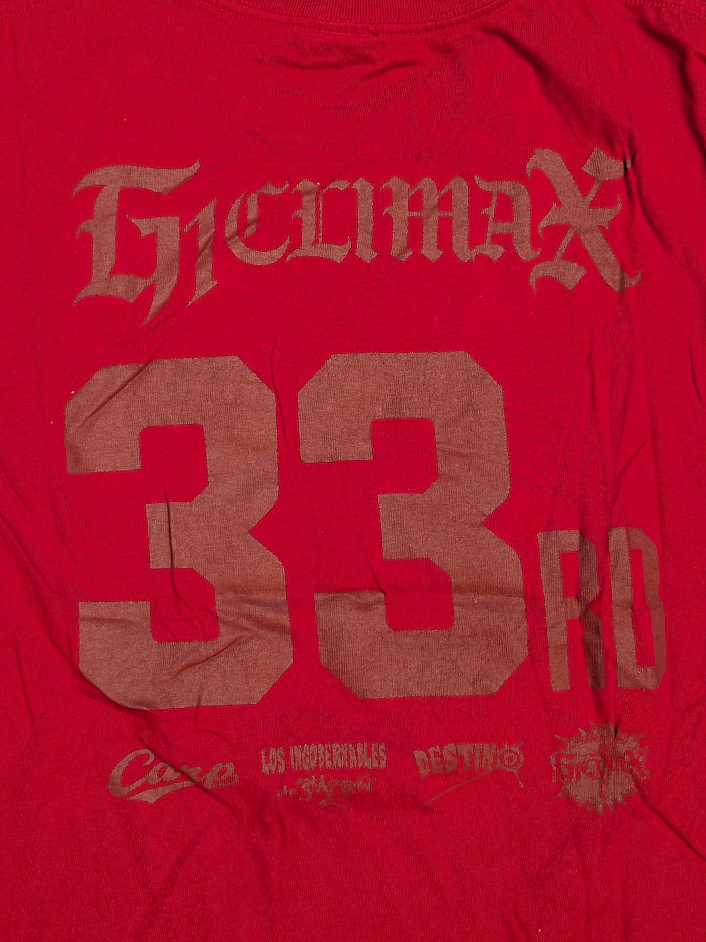 Hiroshima Toyo Carp × Tetsuya Naito "BATTER NAITO" Collaboration T-Shirt (1) (Red)