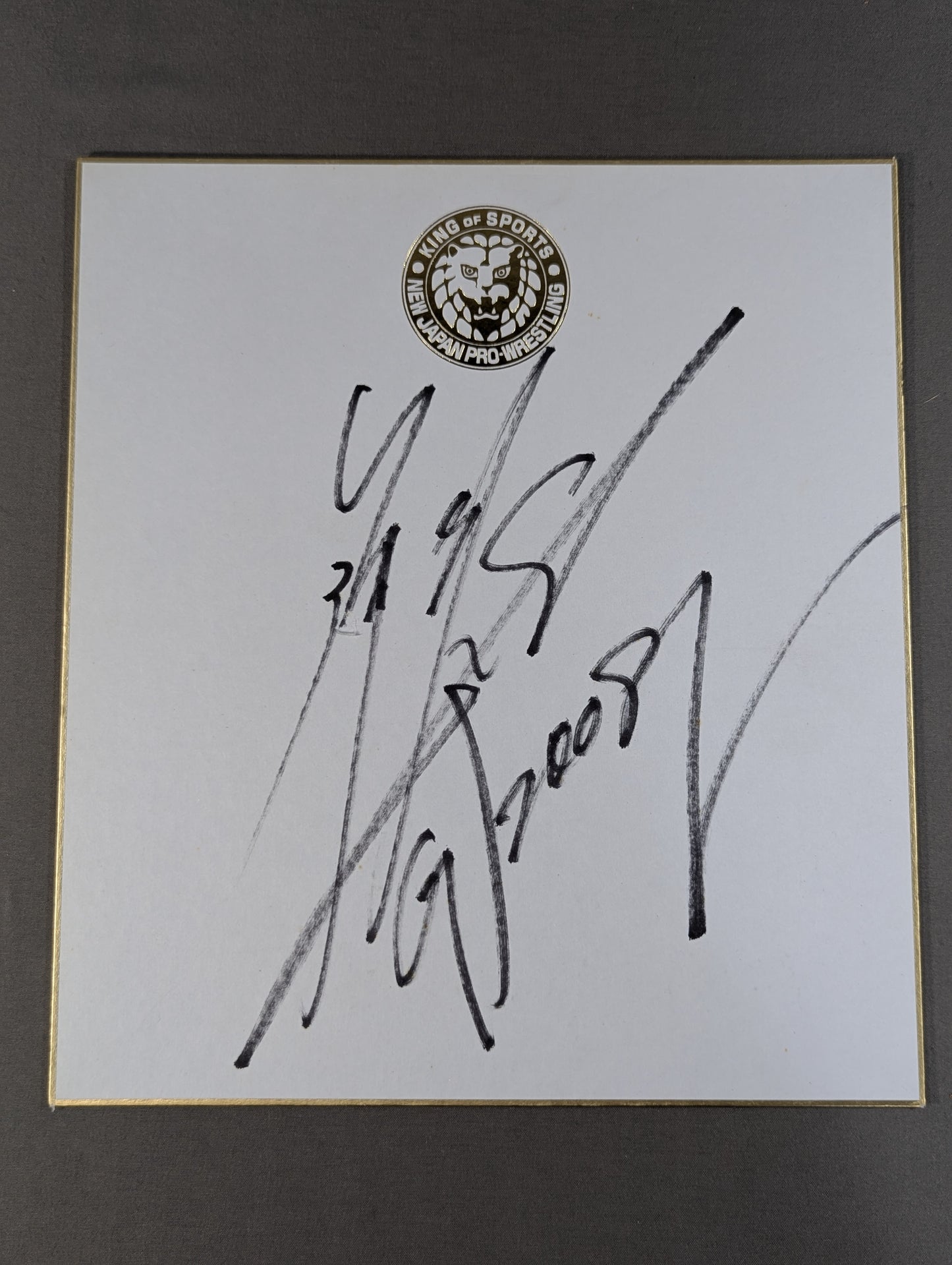 Hirooki Goto  (Lion Mark ) Shikishi ( Autograph board ) )