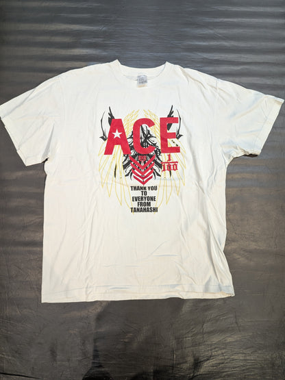 Hiroshi Tanahashi × Guts Dynamite Cabarleys Collaboration T-Shirt (White)