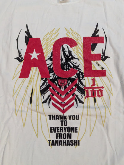 Hiroshi Tanahashi × Guts Dynamite Cabarleys Collaboration T-Shirt (White)