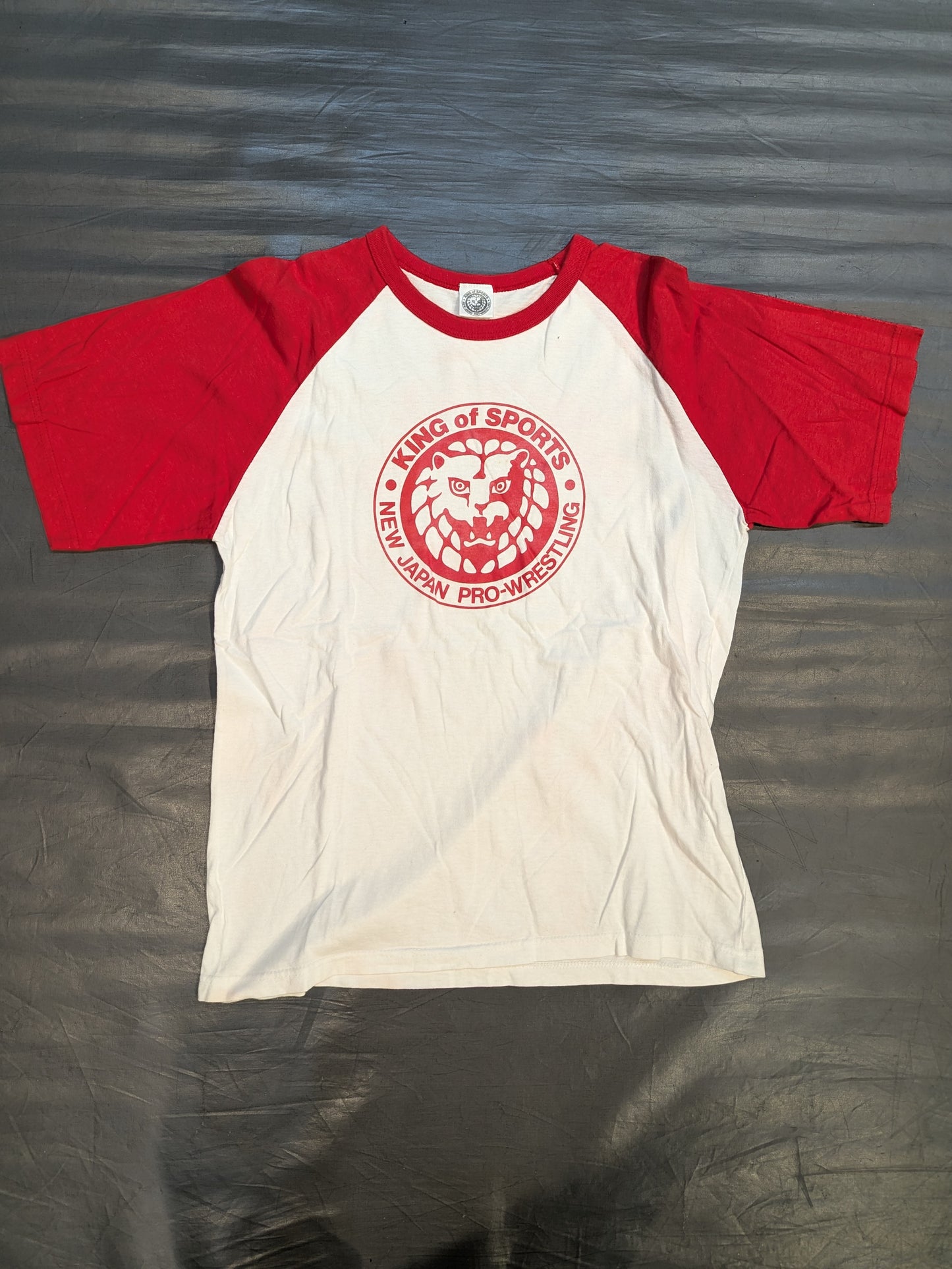 Lion Mark  Raglan T-shirt (2) (White×Red)