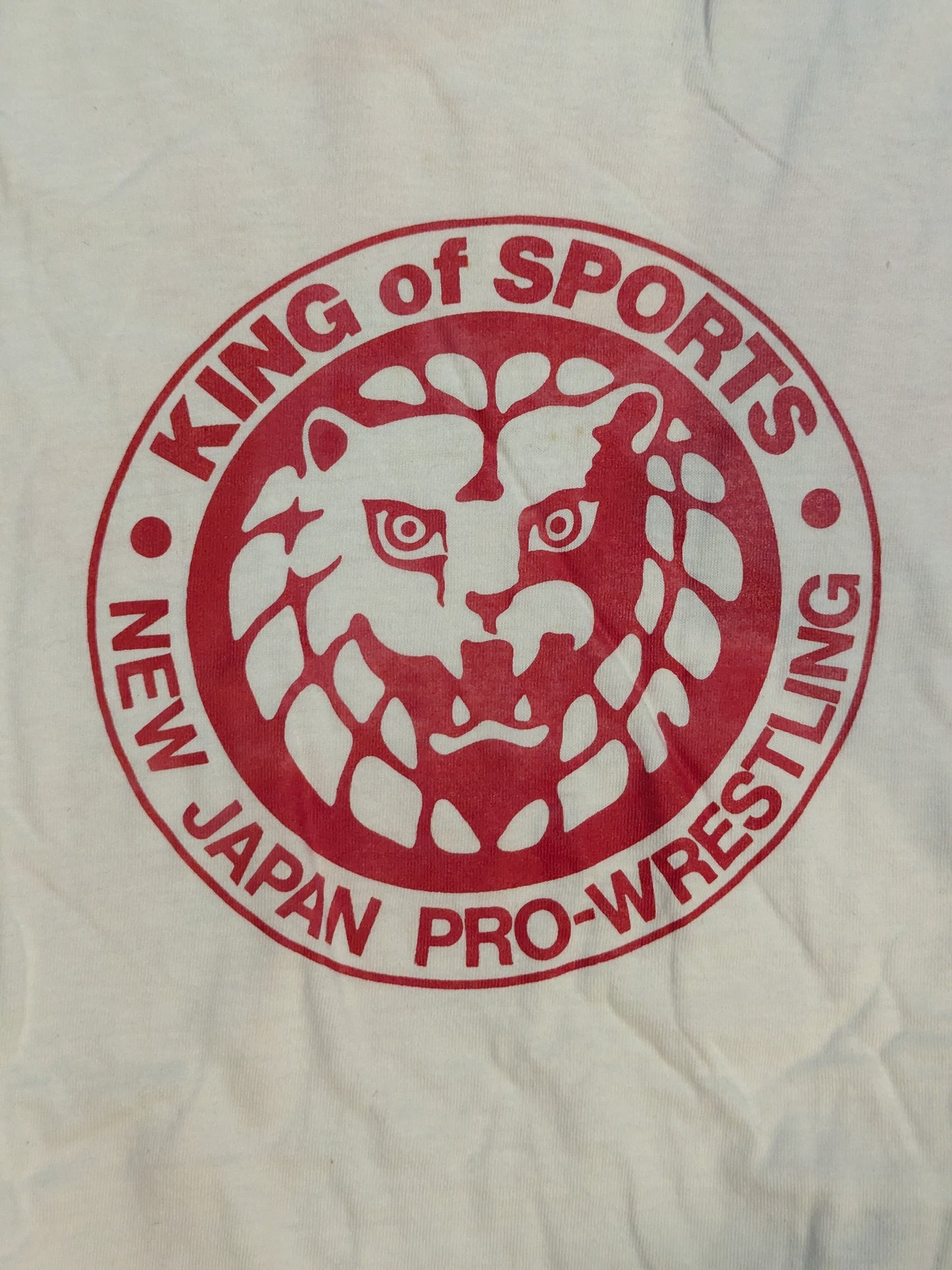Lion Mark  Raglan T-shirt (2) (White×Red)