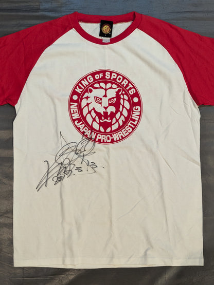 【hand signed autograph】 KUSHIDA×Lion Mark T-shirt