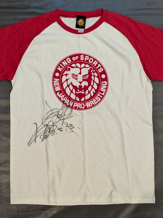 【直筆サイン入り】KUSHIDA×ライオンマーク Tシャツ