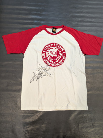 【hand signed autograph】 KUSHIDA×Lion Mark T-shirt