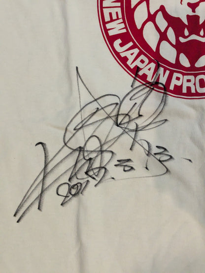 【hand signed autograph】 KUSHIDA×Lion Mark T-shirt