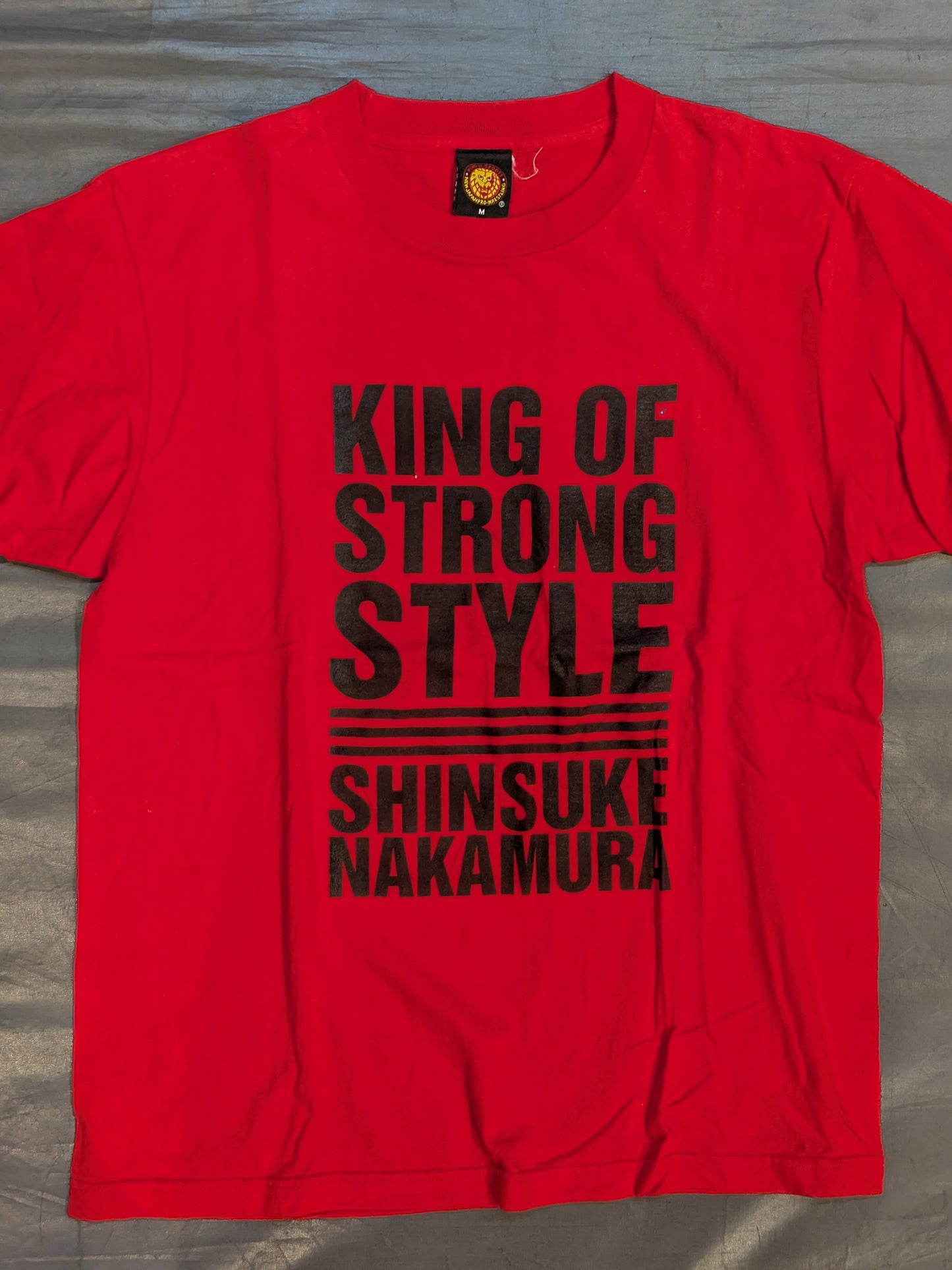 中邑真輔「KING OF STRONG STYLE」Tシャツ②(レッド)