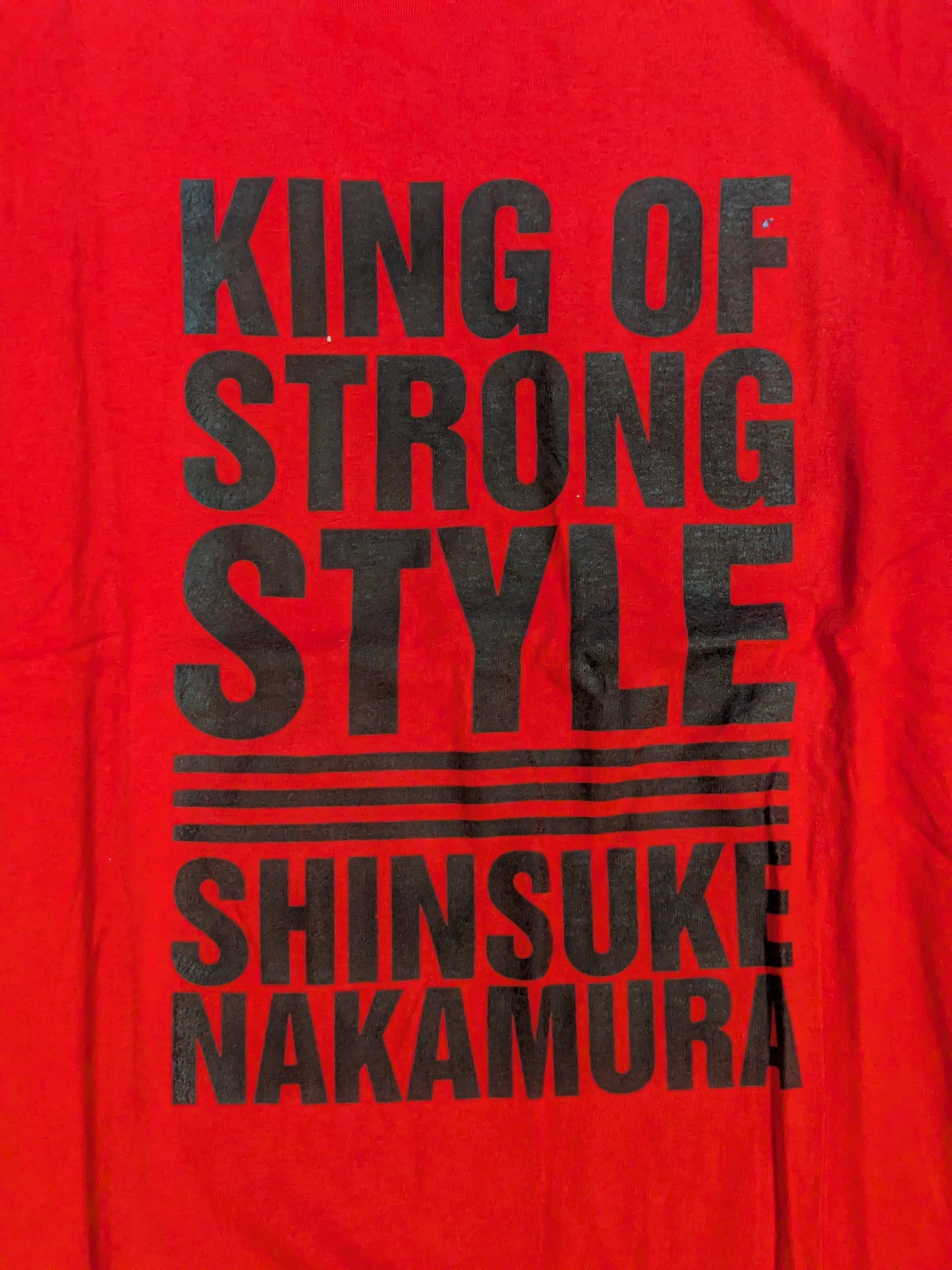 中邑真輔「KING OF STRONG STYLE」Tシャツ②(レッド)