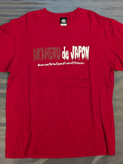 Hiroshima Toyo Carp × Tetsuya Naito "AKAHERU de JAPON" Collaboration T-Shirt (Red)