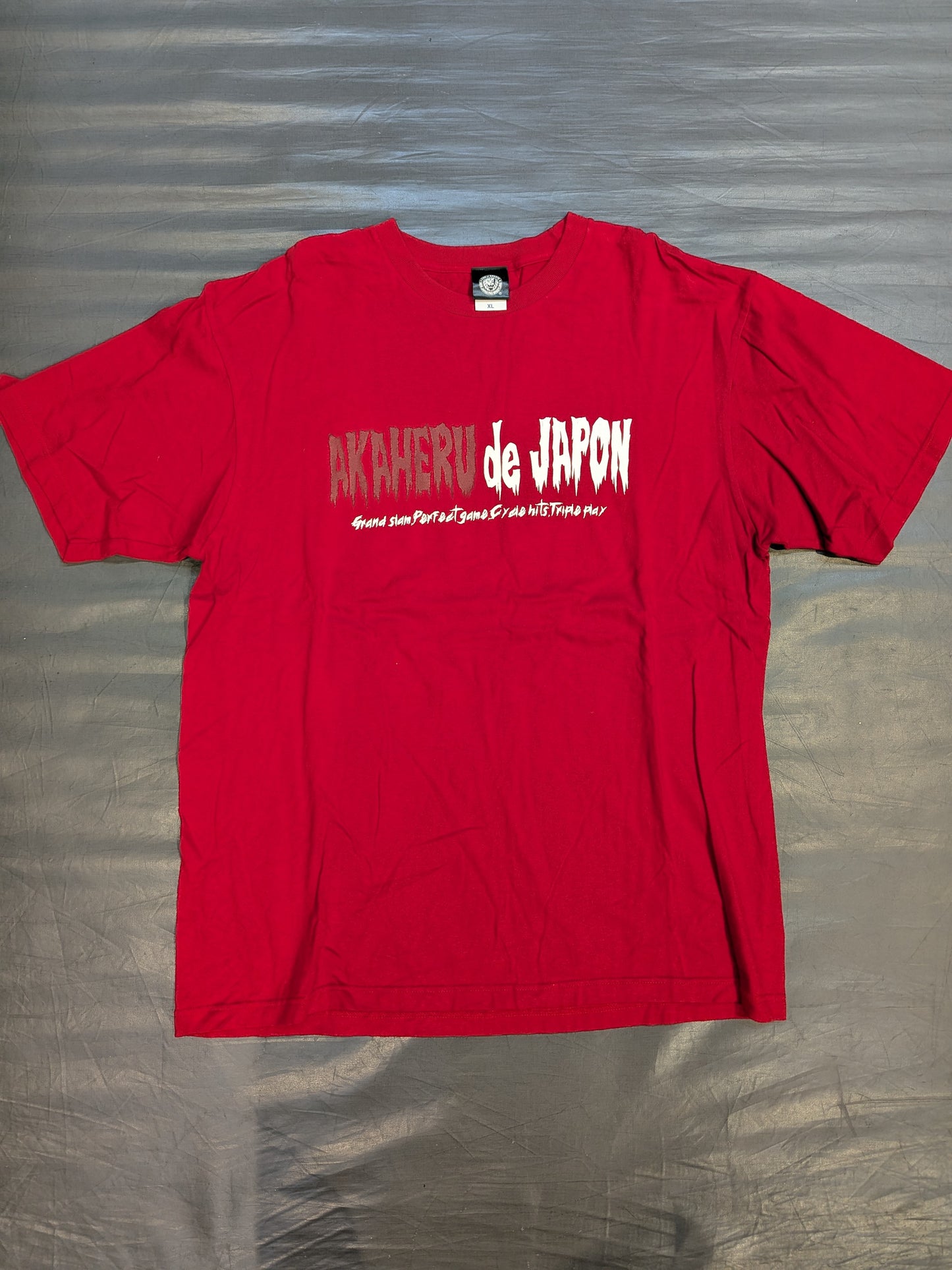 Hiroshima Toyo Carp × Tetsuya Naito "AKAHERU de JAPON" Collaboration T-Shirt (Red)