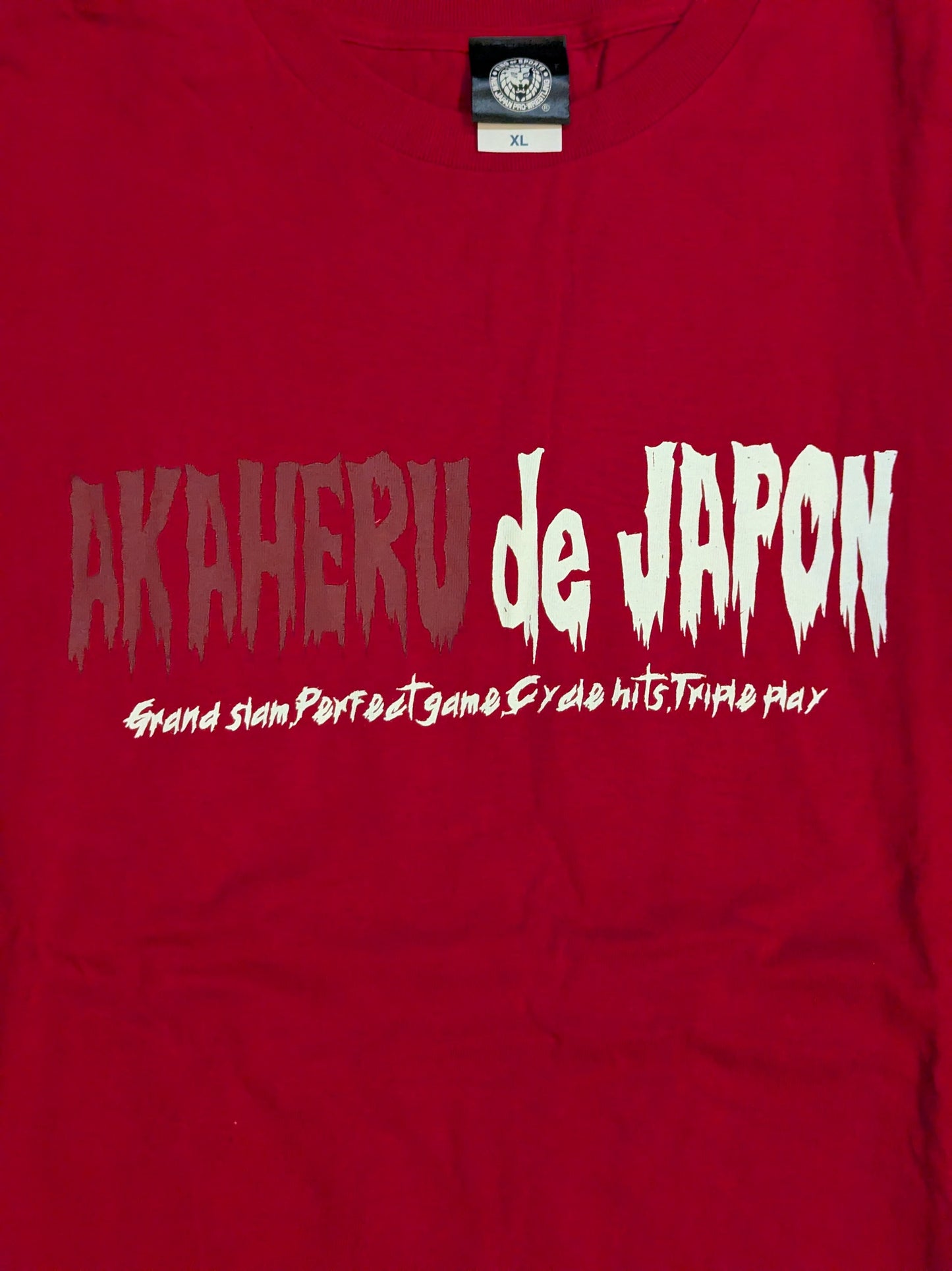 Hiroshima Toyo Carp × Tetsuya Naito "AKAHERU de JAPON" Collaboration T-Shirt (Red)