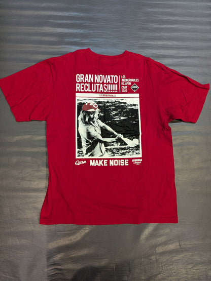 Hiroshima Toyo Carp × Tetsuya Naito "AKAHERU de JAPON" Collaboration T-Shirt (Red)