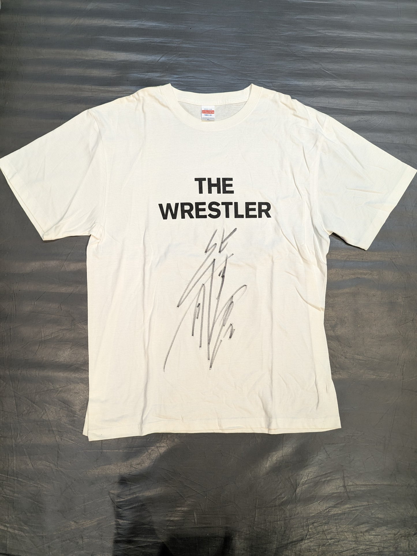 【hand signed autograph】 Katsuyori Shibata "THE WRESTLER" T-shirt (White)
